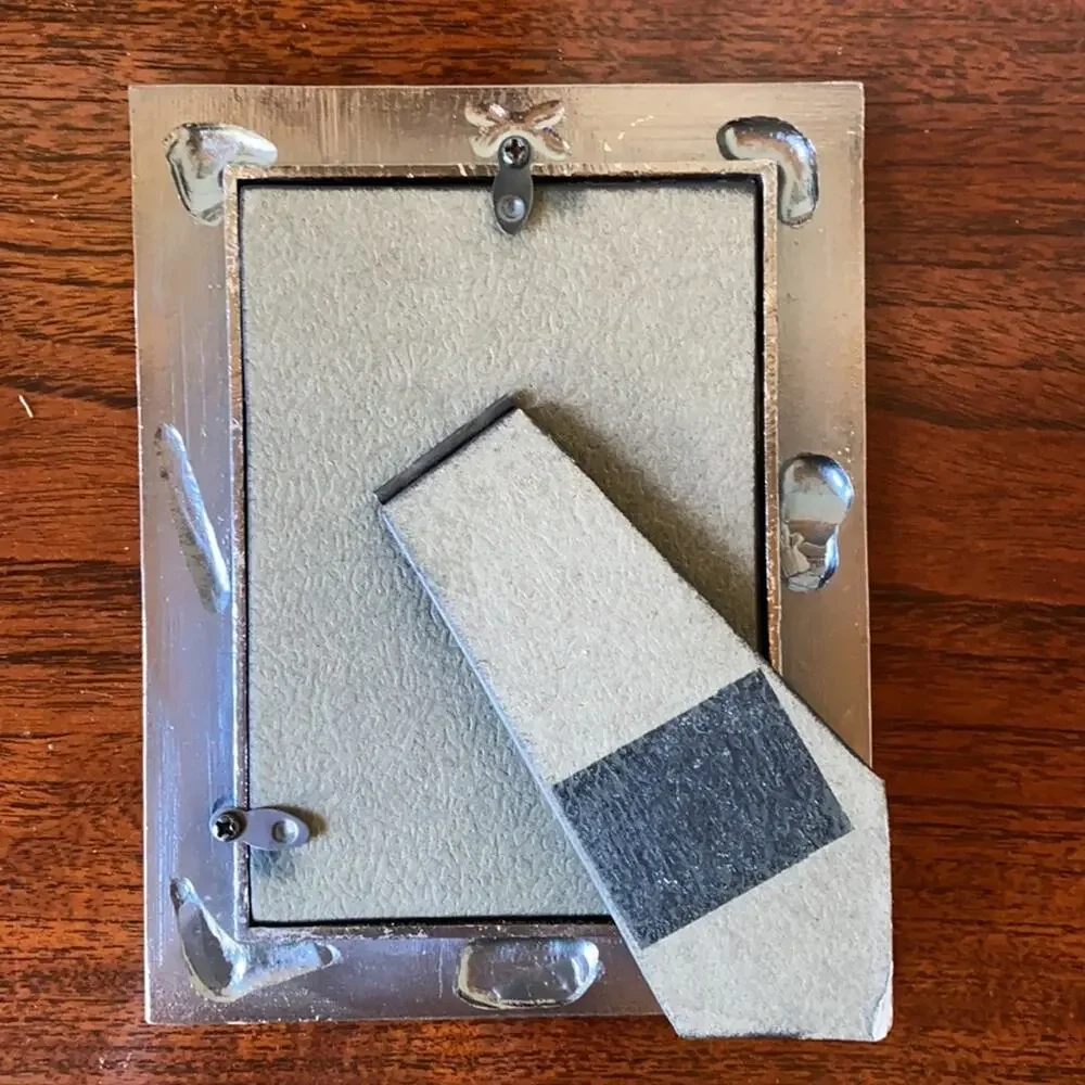 Pewter Sea Life on Navy Blue Enamel Photo Frame‎
